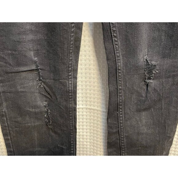 Levi's jeans girls 14 boyfriend distressed tapered youth 26 x 29 hook eye black - Picture 8 of 12